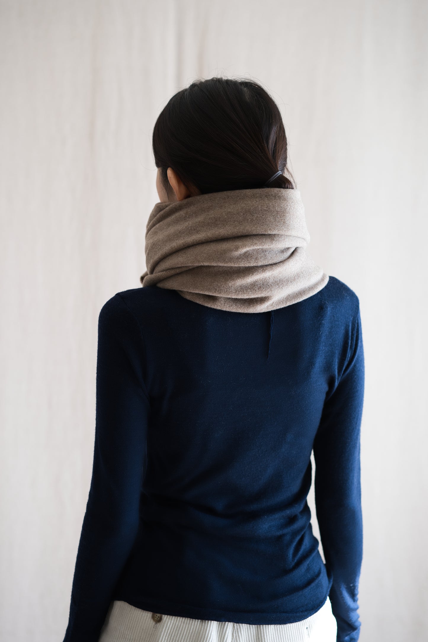 Moss Wool Stole/Mottled Beige