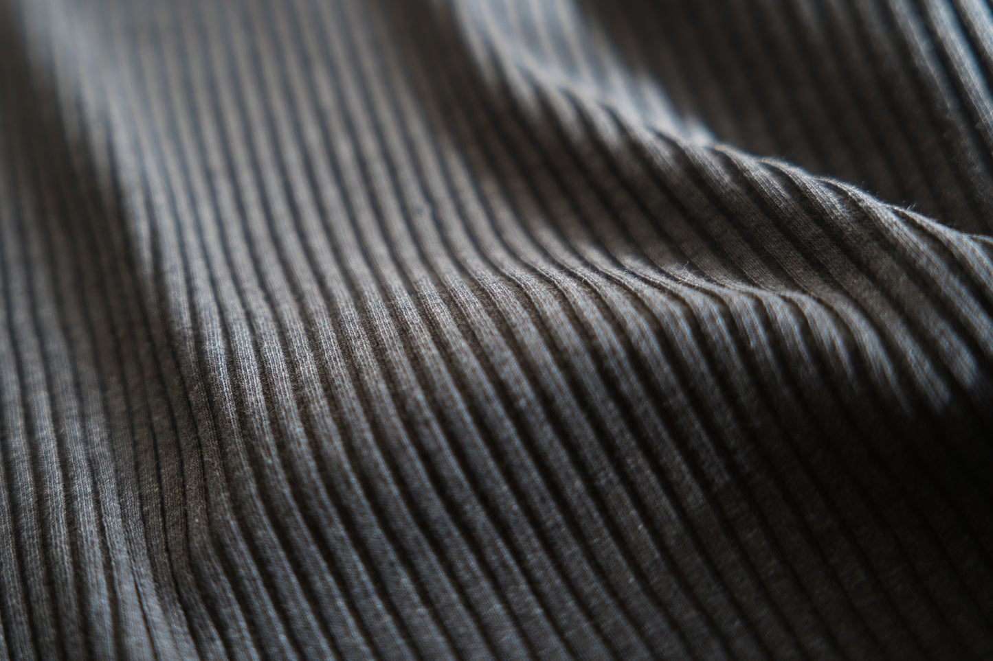 YAK WOOL COTTON Rib-knit Stole/Khaki