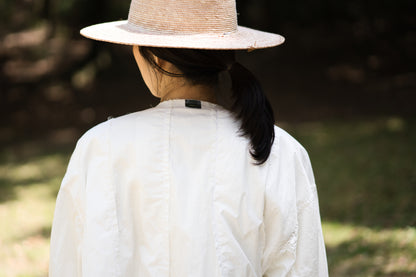 超細番手タイプライターシャツワンピース/Superfine cotton shirts dress/White