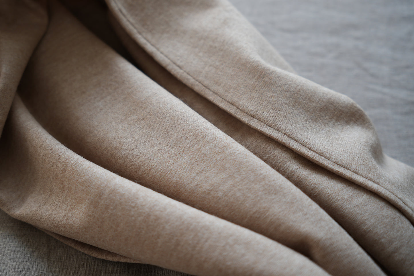 縮絨ウールストール/Milled Wool muffler/Heather Beige