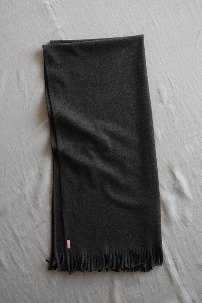 縮絨ウールストール/Milled Wool muffler/Heather Dark Brown