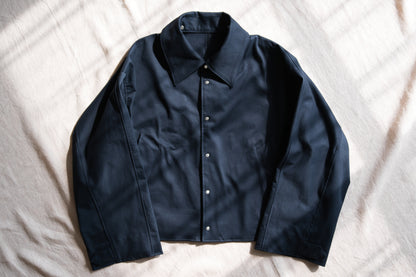 Cotton Twill Trucker Jacket/Navy