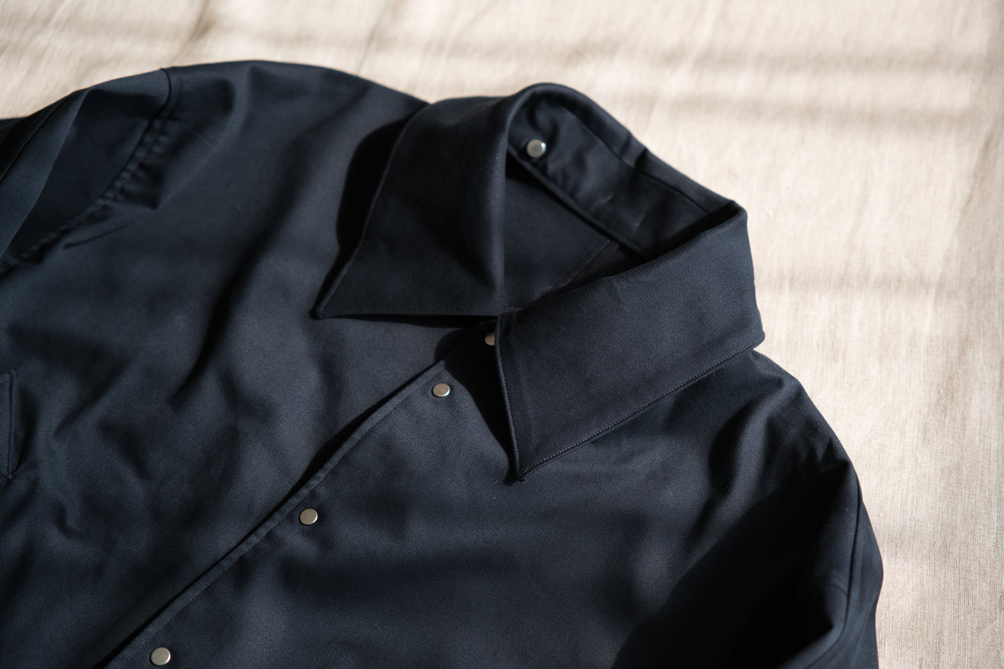 Cotton Twill Trucker Jacket/Navy