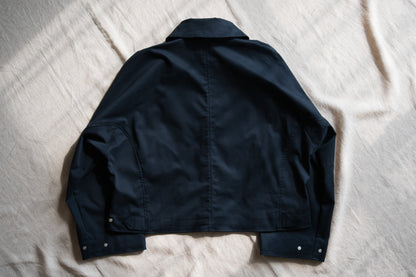 Cotton Twill Trucker Jacket/Navy