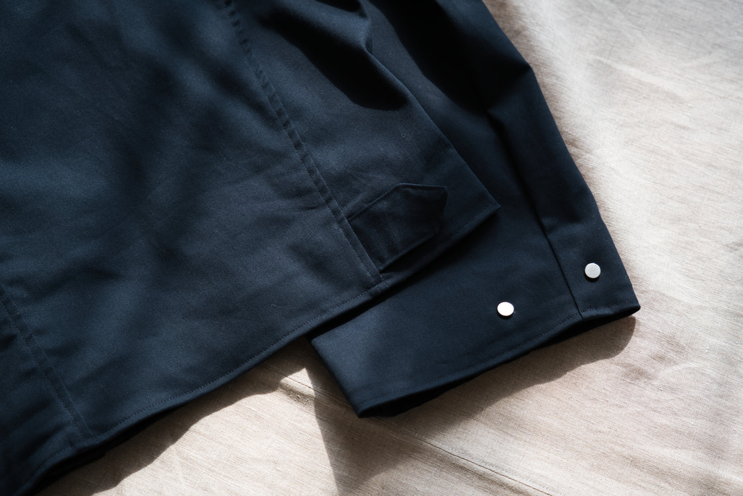 Cotton Twill Trucker Jacket/Navy