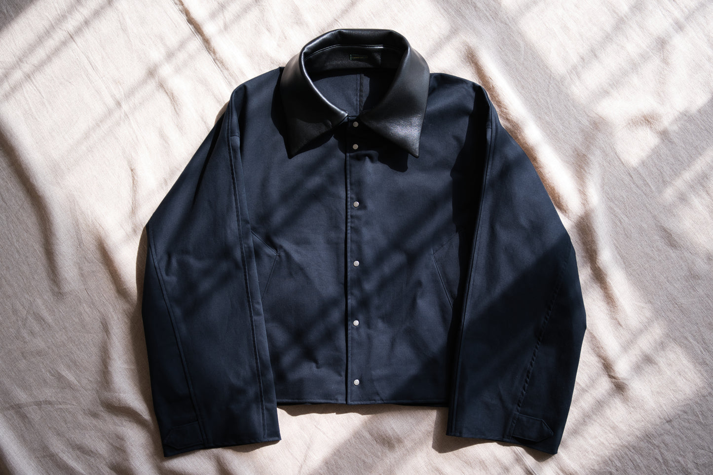 Cotton Twill Trucker Jacket/Navy