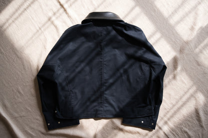 Cotton Twill Trucker Jacket/Navy