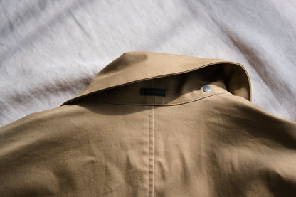 Cotton Twill Trucker Jacket/Beige