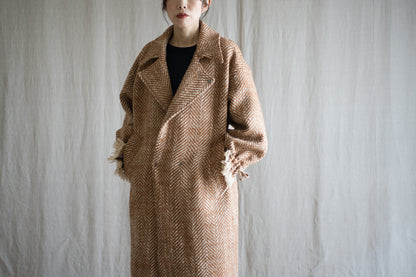 ロービングウールチェスターコート/Roving Wool Chester Coat/Gold Brown