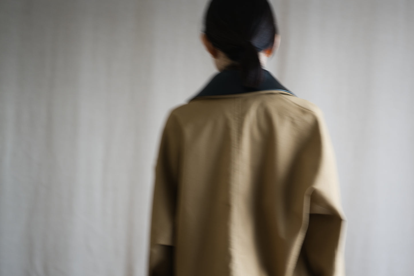 Cotton Twill Trucker Jacket/Beige