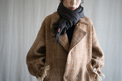 ロービングウールチェスターコート/Roving Wool Chester Coat/Gold Brown