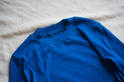 Sheer Rib Crew neck Long-Sleeved T/Royal Blue