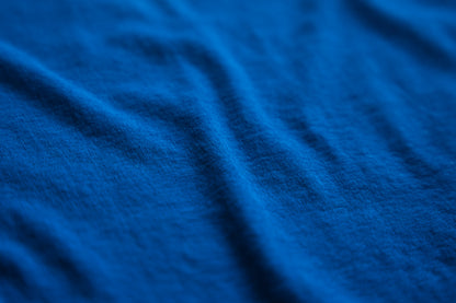 Sheer Rib High-Necked Long-Sleeved T/Royal Blue