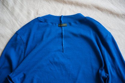 Sheer Rib Crew neck Long-Sleeved T/Royal Blue