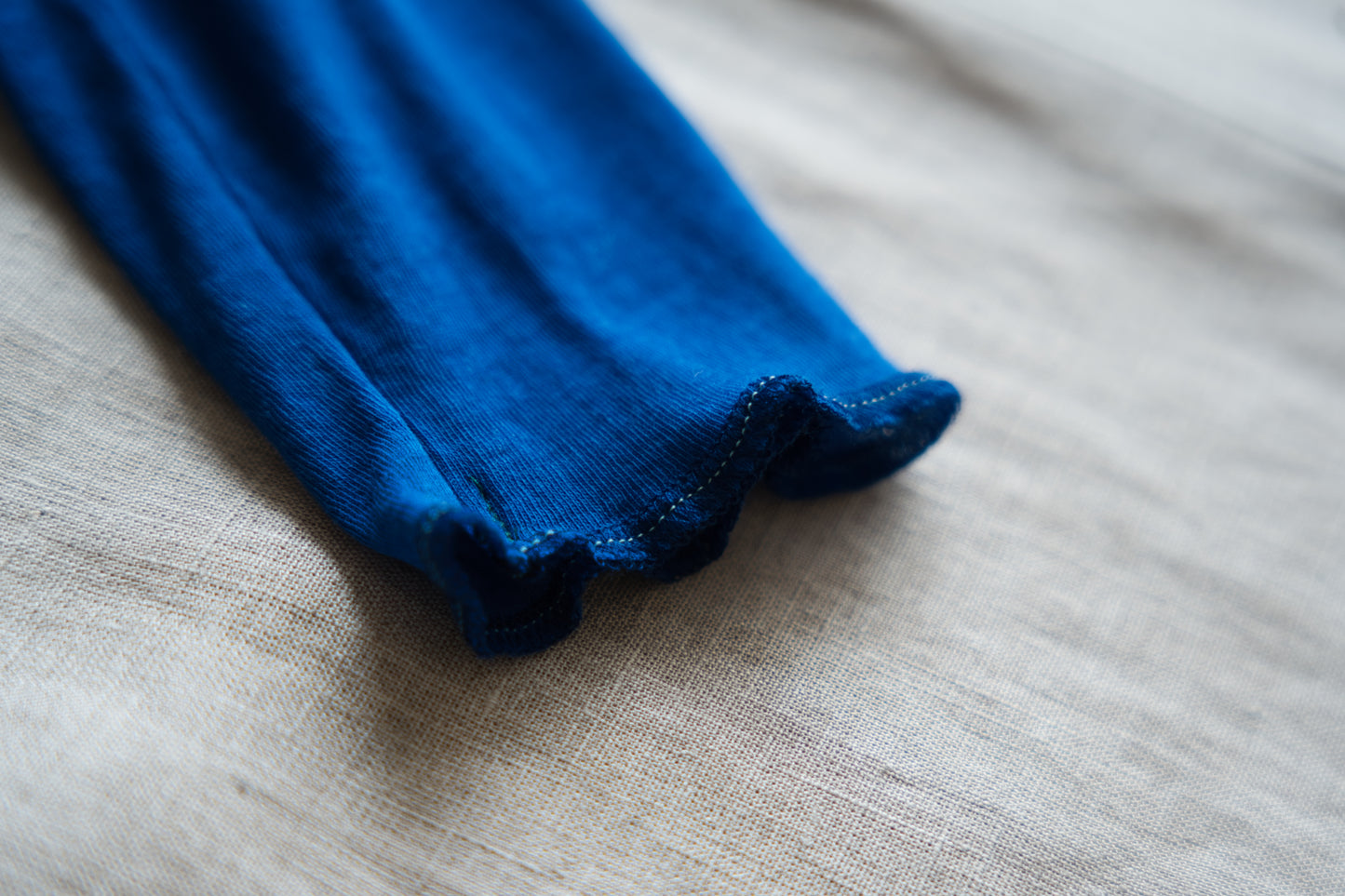 Sheer Rib Crew neck Long-Sleeved T/Royal Blue