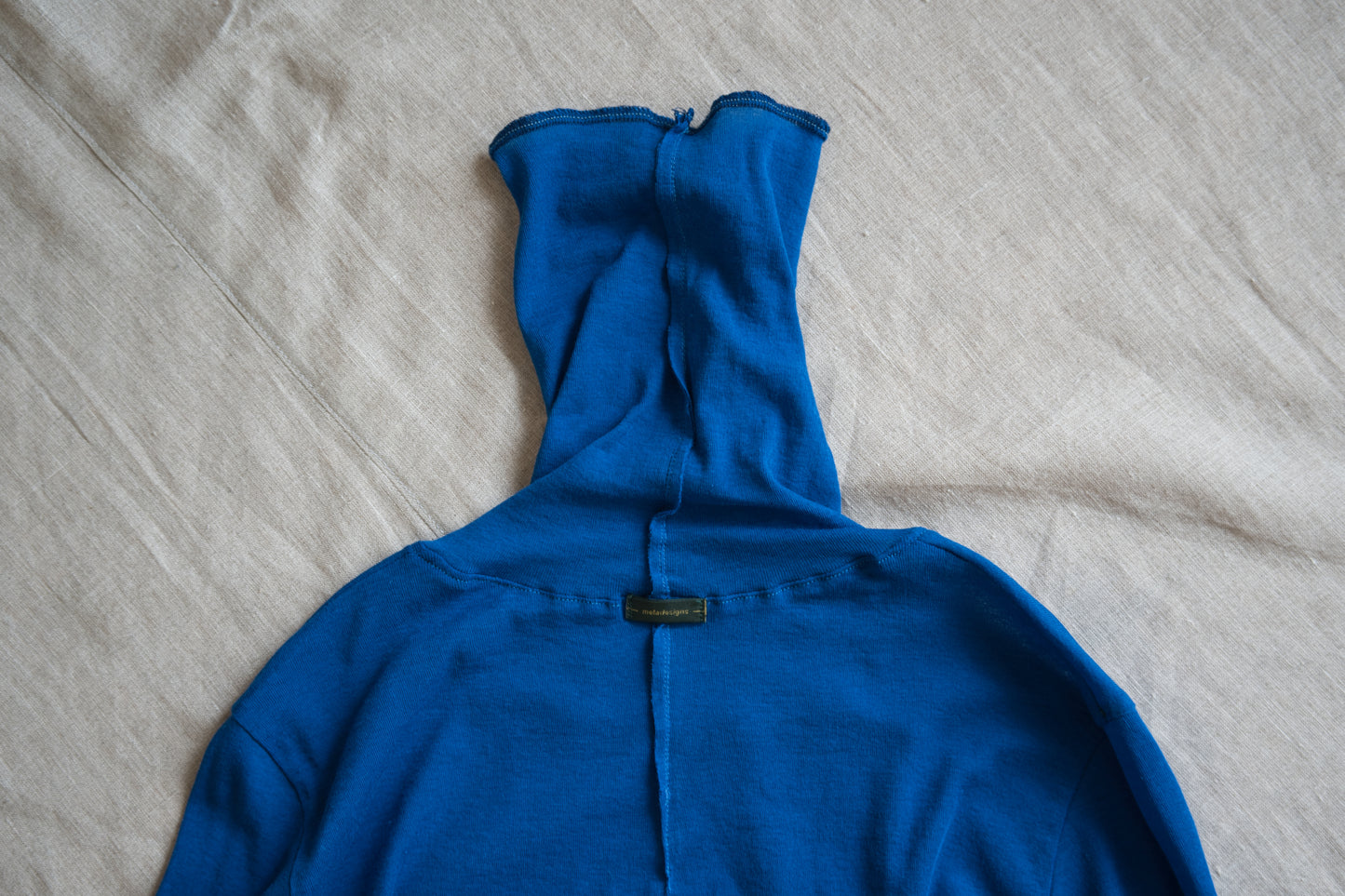 Sheer Rib High-Necked Long-Sleeved T/Royal Blue