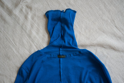 Sheer Rib High-Necked Long-Sleeved T/Royal Blue