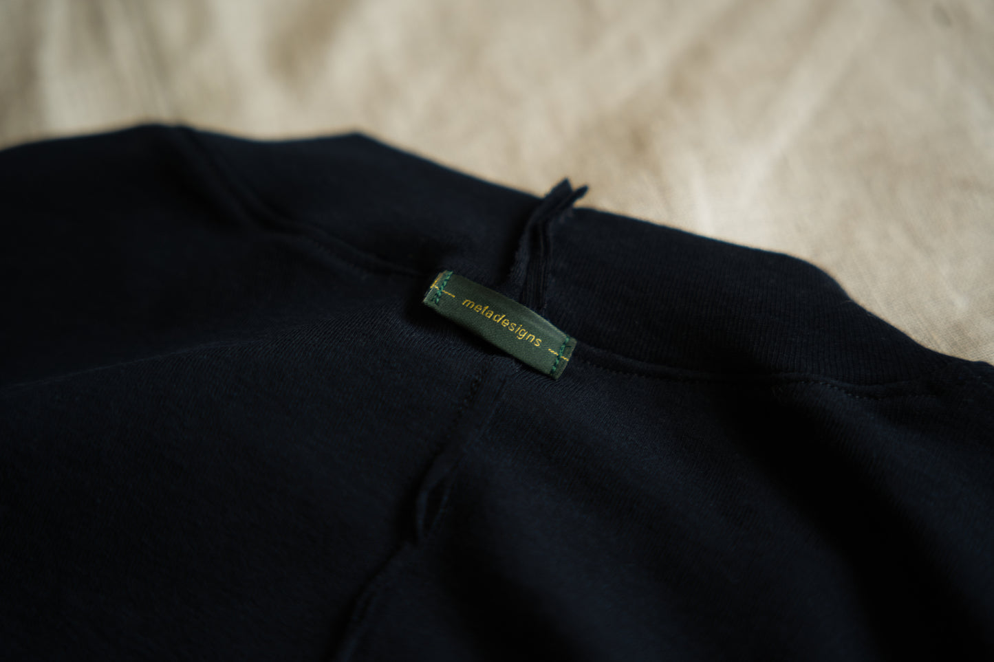 Sheer Rib Crew neck Long-Sleeved T/Navy