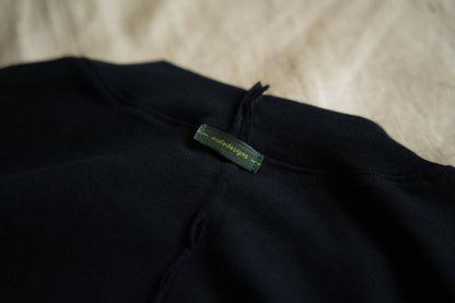 Sheer Rib Crew neck Long-Sleeved T/Navy