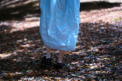 超細番手タイプライターシャツワンピース/Superfine cotton shirts dress/Light blue