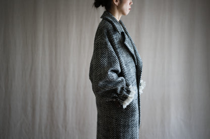 ロービングウールチェスターコート/Roving Wool Chester Coat/Monochrome