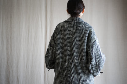 ロービングウールチェスターコート/Roving Wool Chester Coat/Monochrome