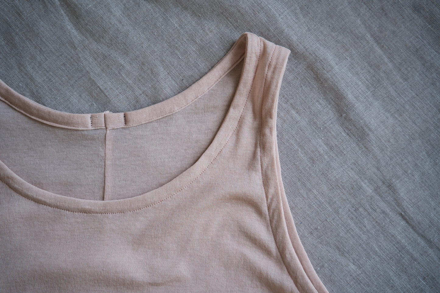 Sheer Rib Tank Top/Pale Pink