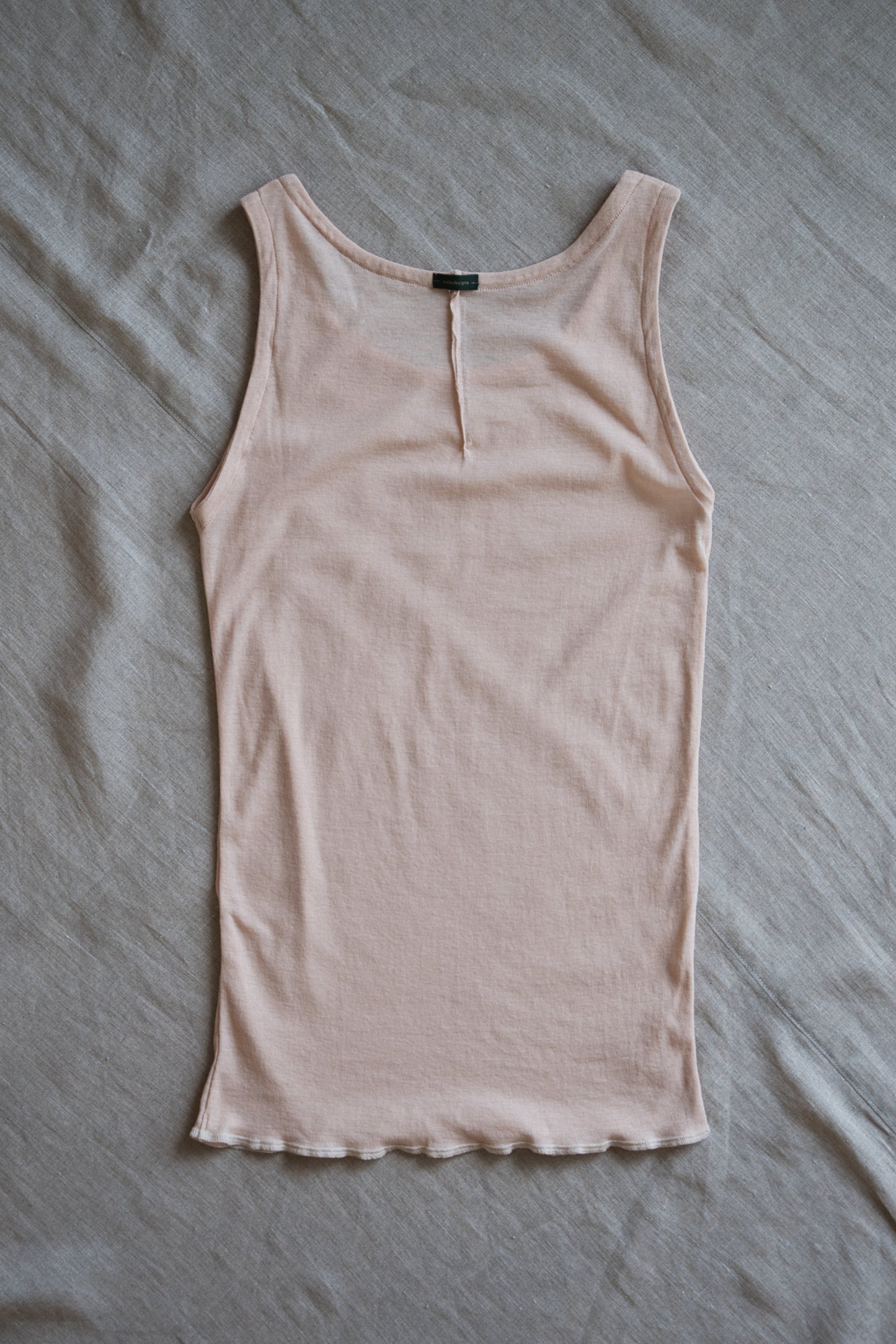 Sheer Rib Tank Top/Pale Pink