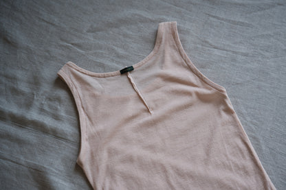 Sheer Rib Tank Top/Pale Pink