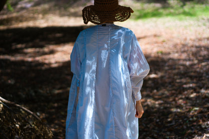 超細番手タイプライターシャツワンピース/Superfine cotton shirts dress/Light blue