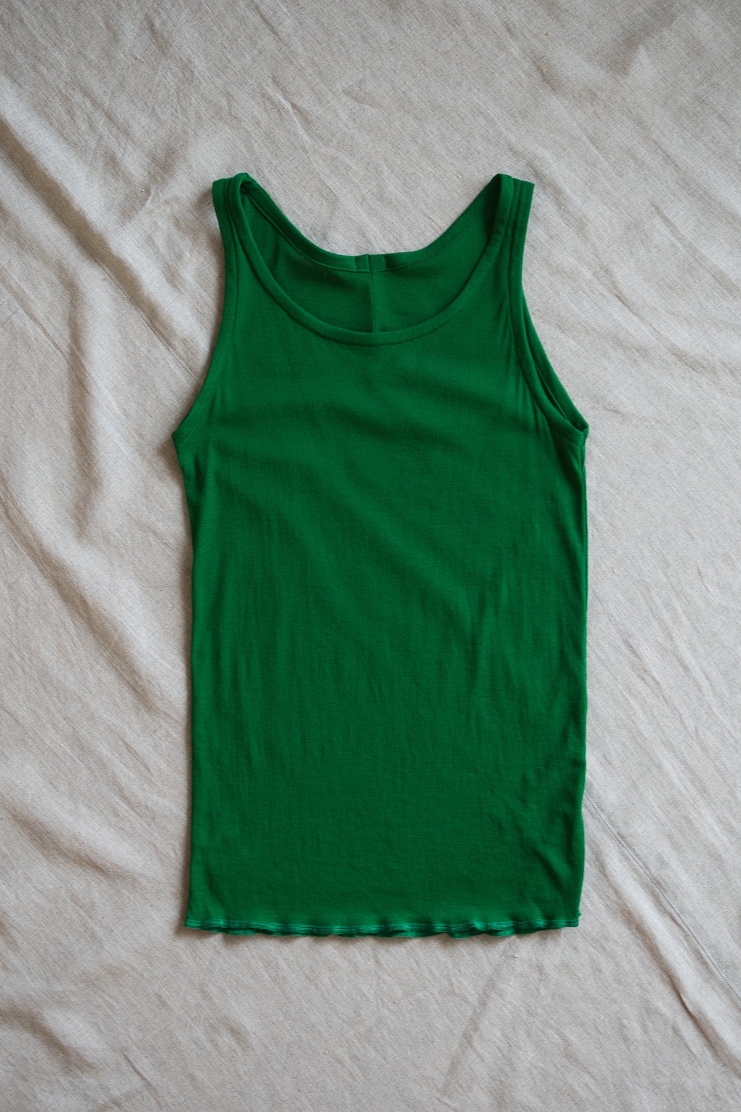 Sheer Rib Tank Top/Turf Green