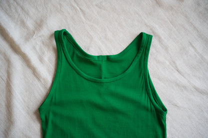 Sheer Rib Tank Top/Turf Green