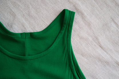 Sheer Rib Tank Top/Turf Green