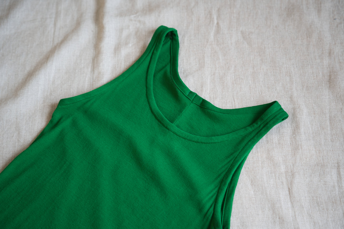 Sheer Rib Tank Top/Turf Green