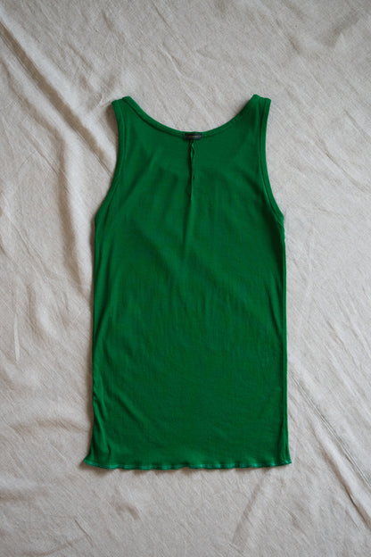 Sheer Rib Tank Top/Turf Green