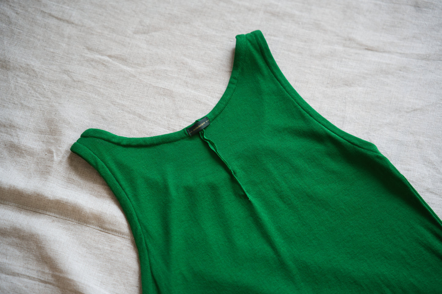 Sheer Rib Tank Top/Turf Green