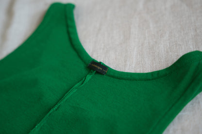 Sheer Rib Tank Top/Turf Green