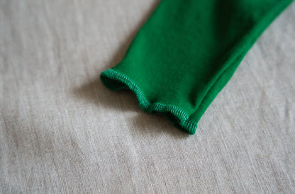 Sheer Rib Crew neck Long-Sleeved T/Turf Green