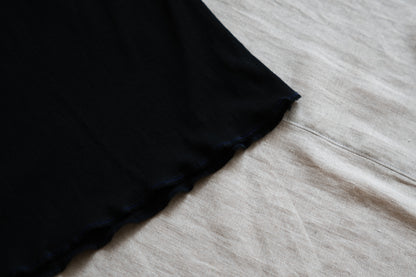 Sheer Rib Tank Top/Black
