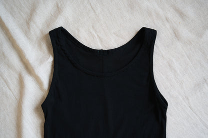 Sheer Rib Tank Top/Black