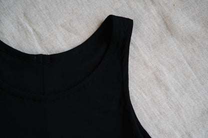 Sheer Rib Tank Top/Black