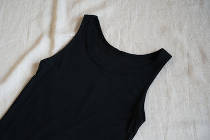 Sheer Rib Tank Top/Black