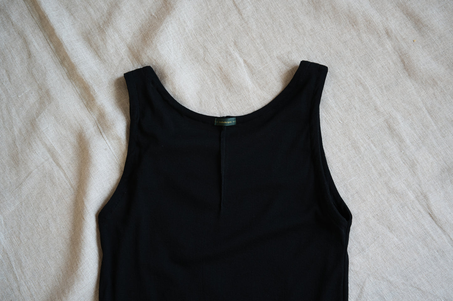 Sheer Rib Tank Top/Black