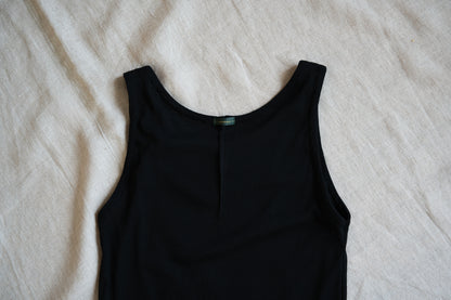 Sheer Rib Tank Top/Black