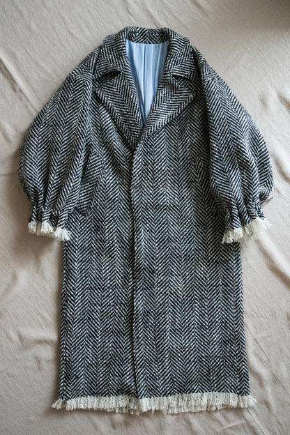 ロービングウールチェスターコート/Roving Wool Chester Coat/Monochrome