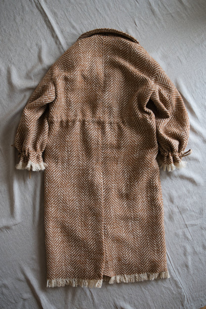 ロービングウールチェスターコート/Roving Wool Chester Coat/Gold Brown