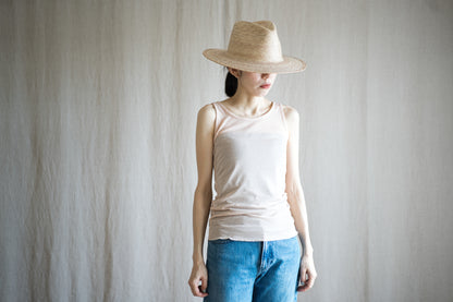 Sheer Rib Tank Top/Pale Pink