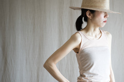 Sheer Rib Tank Top/Pale Pink