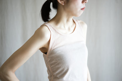 Sheer Rib Tank Top/Pale Pink