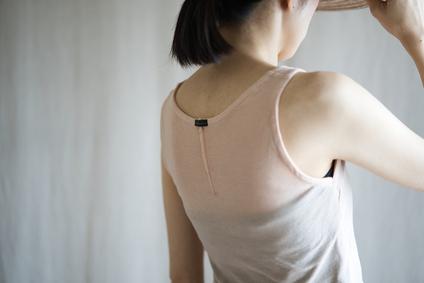 Sheer Rib Tank Top/Pale Pink